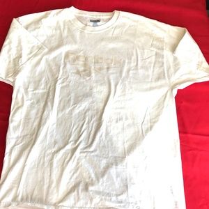 Reebok T-shirt white with white logo 100% cotton size XL